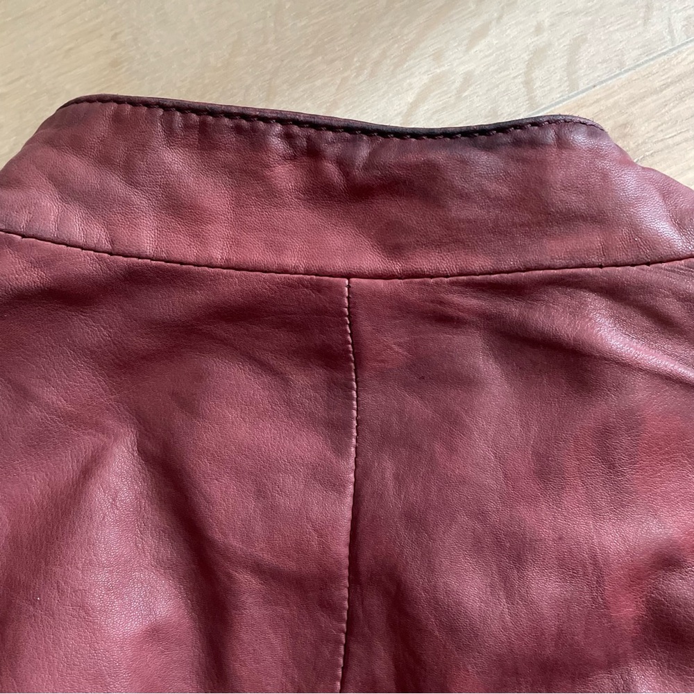 BOD & CHRISTENSEN Merlot Leather Jacket - Picture 7 of 11